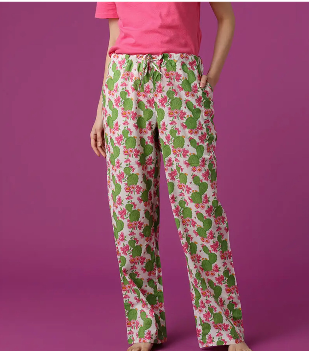 Mahogany Womens Plus 1X Cactus Pajama Pants Cotton Lightweight Lounge NWT Casual